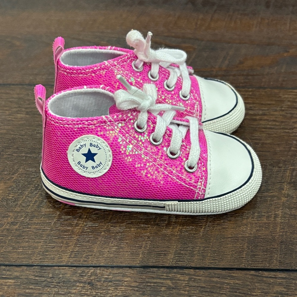 Pink High-Top Sneakers
